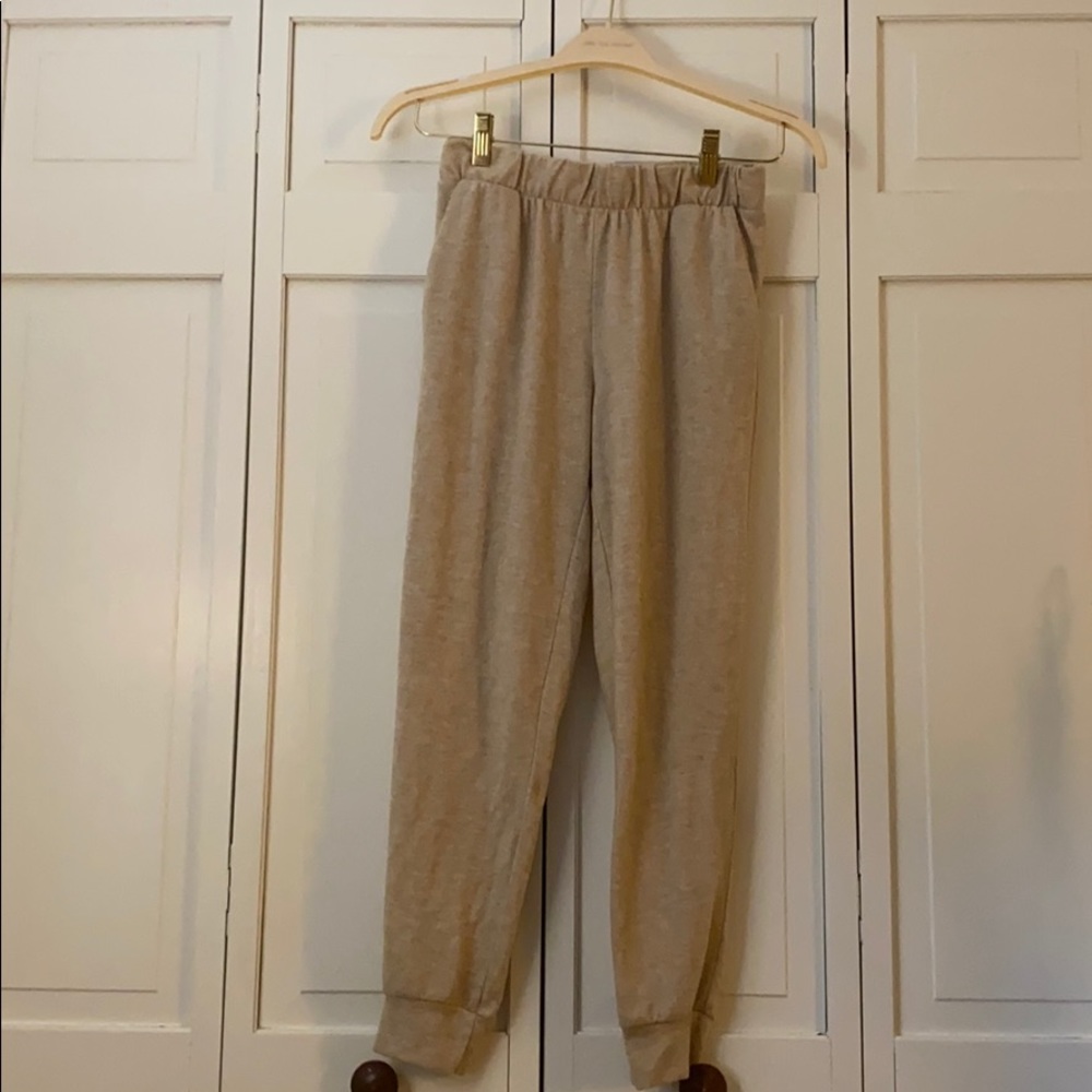 Beige soft joggers
